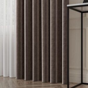 VELVET kangas, kõrgus 300cm, värv 018 jahepruun