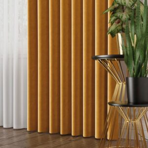 VELVET kangas, kõrgus 300cm, värv 026 safrankollane
