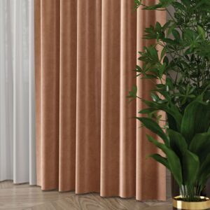 VELVET kangas, kõrgus 300cm, värv 006 tume beež