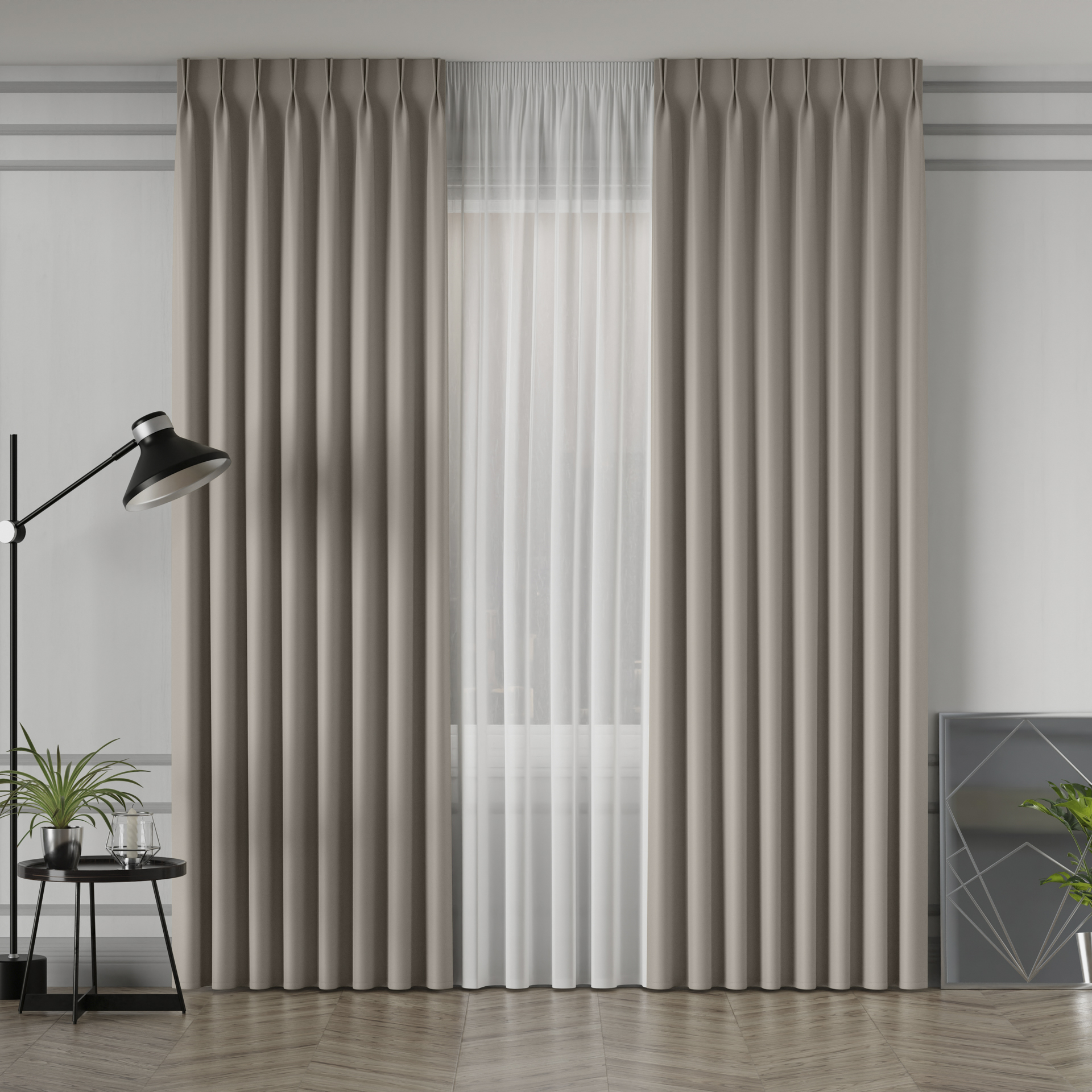 GRETA Blackout kangas, kõrgus 320 cm, värv 006 jahe kreemikas - Image 2