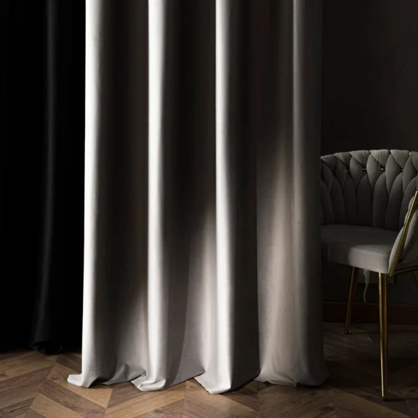 BLACKOUT VELVET sametkangas, kõrgus 300 cm, värv 005 helehall