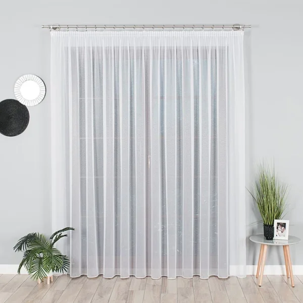Päevakardin (tüll) raskusnööriga, kõrgus 330 cm, värv 001 valge